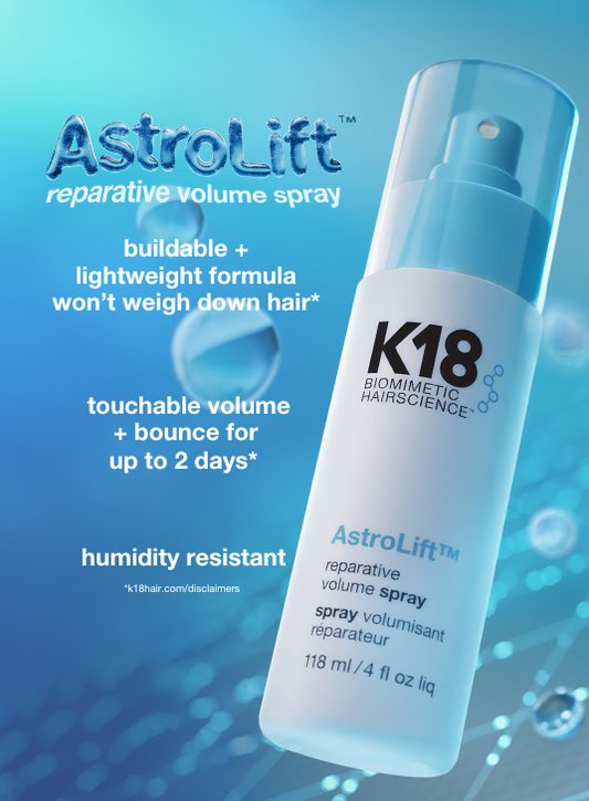 Introducing K18 AstroLift™ reparative volume spray