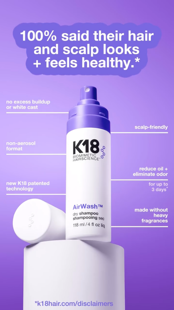 K18 AirWash™ Dry Shampoo