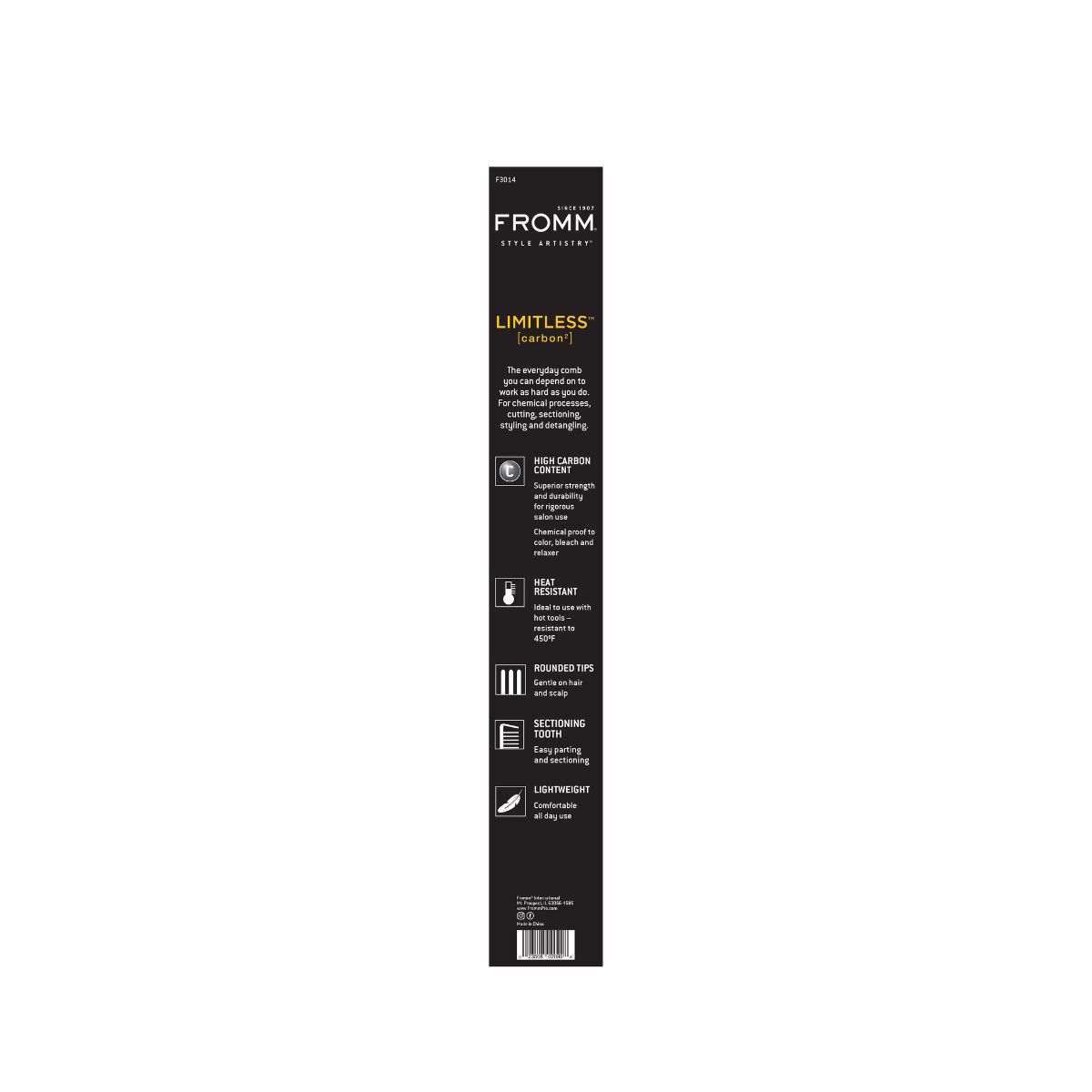 FROMM Limitless Rat Tail Comb 9.25”