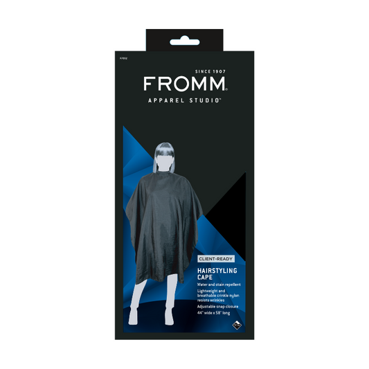 FROMM Client Crinkle Nylon Hairstyling Cape - Black