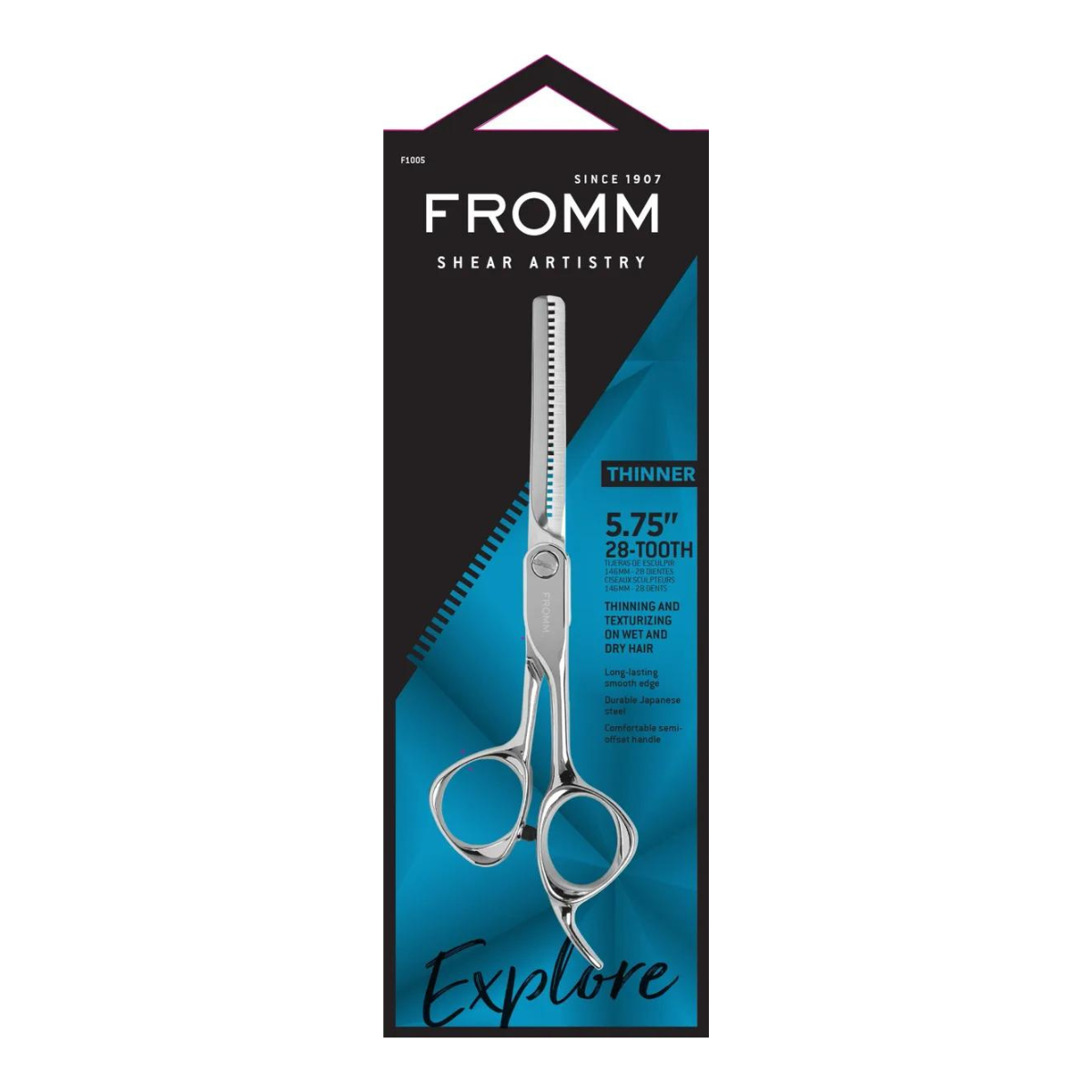 FROMM EXPLORE 5.75” 28 Tooth Hair Thinning Shear