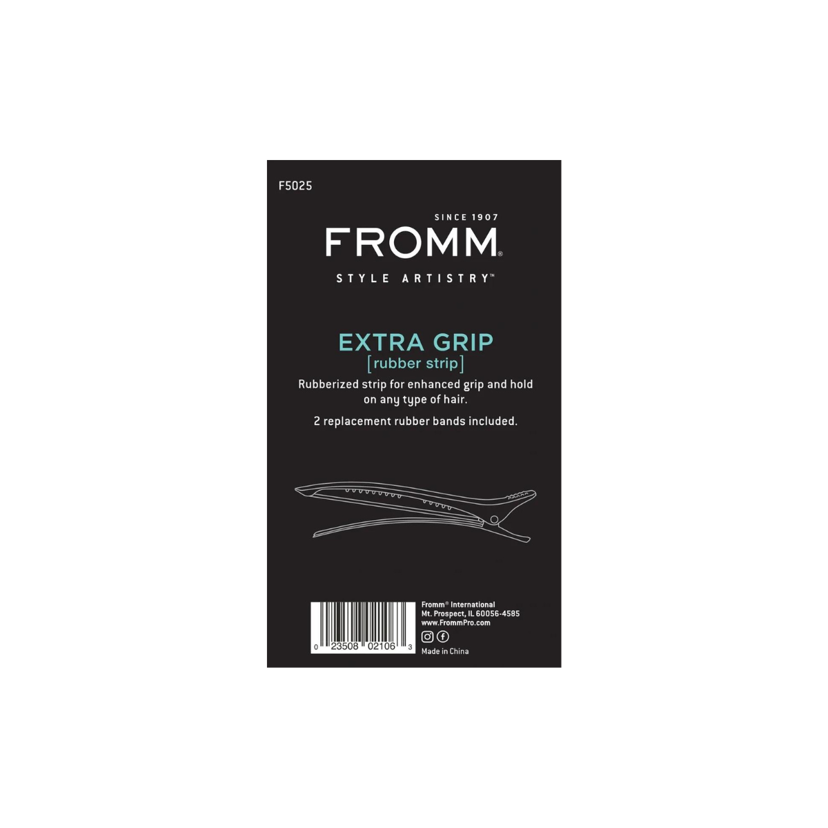 FROMM Extra Grip Rubber Strip Control Clips - 4 Pack