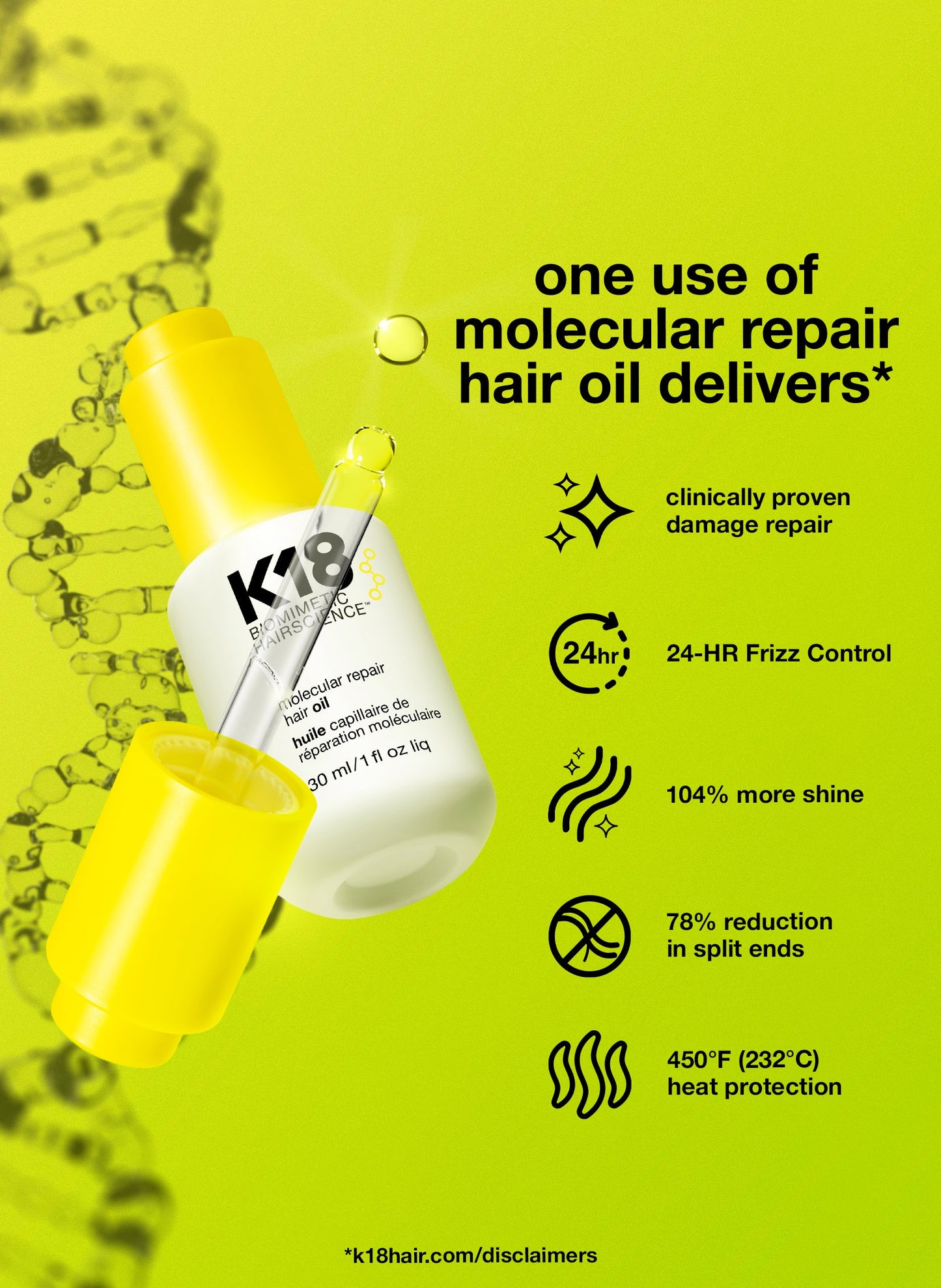 K18 Molecular Repair Hair Oil