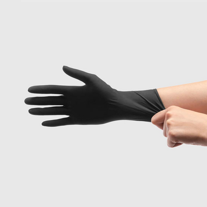 FROMM Reusable Black Latex Gloves 12 Pack