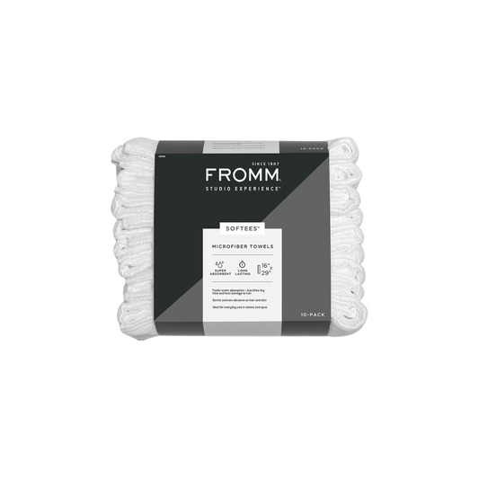 FROMM Softee Microfiber Towels White 10 Pack